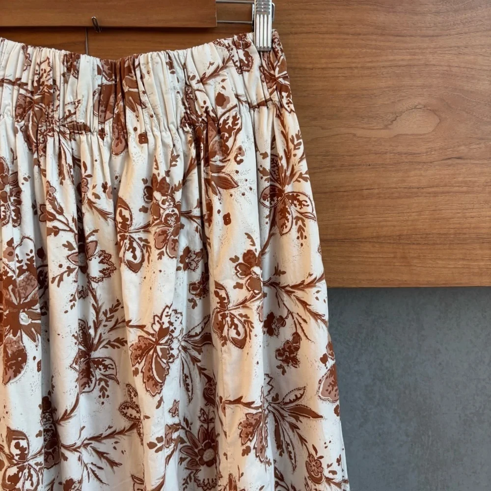 Abercrombie & Fitch Cream and Brown Floral Maxi skirt! Skirt only!
